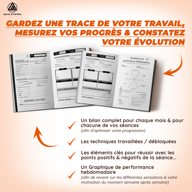 Le carnet d'entraînement Judo/Jujitsu: pour suivre tes progrès et rester motivé toute l'année !